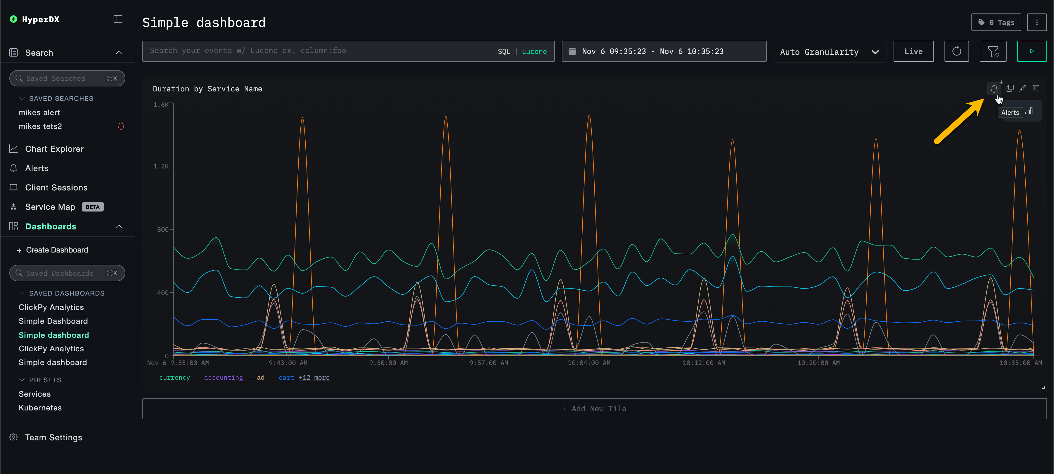 차트 알림 편집